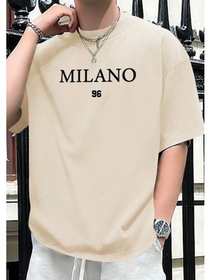 Amor Man Büyük Beden Özel Tasarım Milano Baskılı Ter Tutmayan Pamuk Battal Erkek T-Shırt