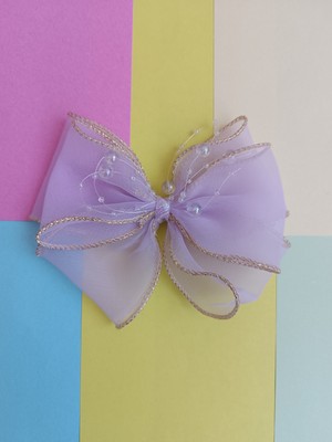 Efna Store Katmerli Fiyonk Model Kenarları Simli,dikiş Detaylı ve Saçaklı Misinalı Boncuklu Pens TOKA(14CM)