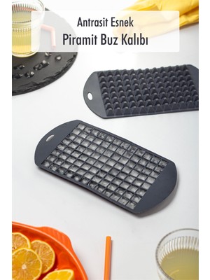 EW's Kitchenware Antrasit Piramit Buz Kalıbı(13*24*2 Cm)