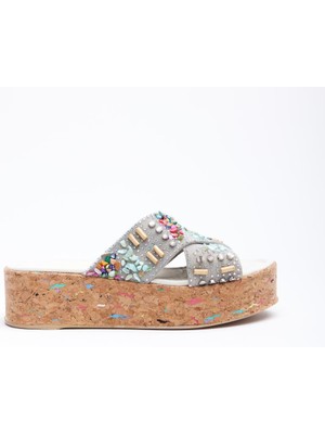 Derinet Taşlı Kadın Terlik