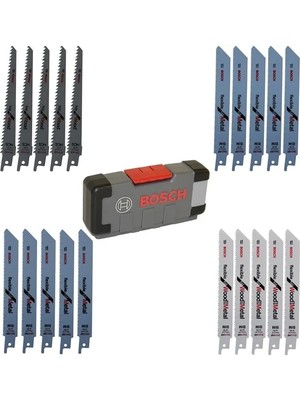 Bosch 20 Parçalı Testere Bıçağı Seti Ahşap ve Metal için Esnek Özellikler Sunar