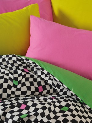 Cozy Home Popping Colors Tek Kişilik Lastikli Çarşaflı Nevresim Takımı Dazzle Yeşil