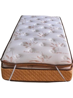 Relax Bedding Katlanır Sert Yatak Pedi, Topper. Hava Alan Bamboo Kumaşlı. (Lastikli) 90X190 cm.