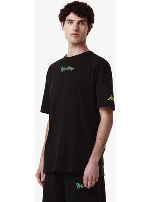 Kappa Authentic Marel Warner Bros - Rick And Morty Erkek Siyah Regular Fit Tişört