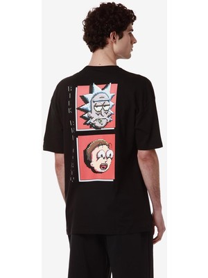 Kappa Authentic Marel Warner Bros - Rick And Morty Erkek Siyah Regular Fit Tişört