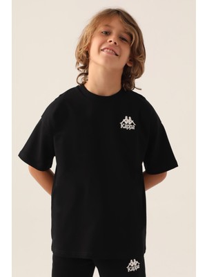 Kappa Authentic Caden Erkek Çocuk Antrasit Regular Fit Tişört