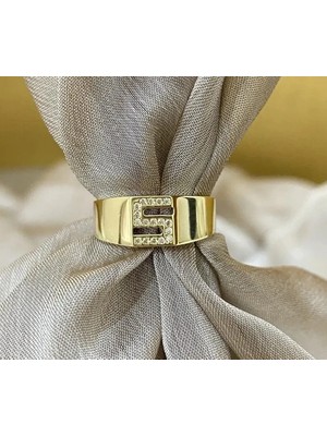 ÇGK KUYUMCULUK 14  Ayar S Harf Altın Yüzük 14CGKYZK020