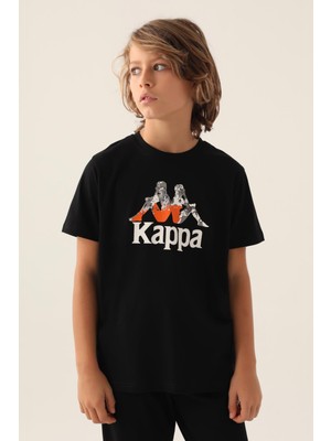 Kappa Authentic Cameron Erkek Çocuk Antrasit Regular Fit Tişört
