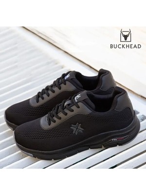 Buckhead 4321 Timar Siyah Erkek Comfort Sneaker Spor Ayakkabı V4