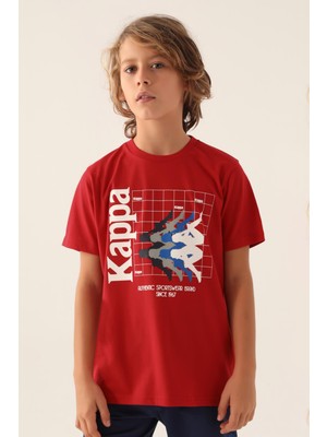 Kappa Erkek Çocuk Kırmızı Tişört