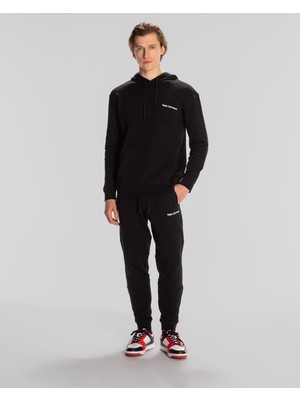 Kappa Authentic Theo Erkek Siyah Regular Fit Hoodie