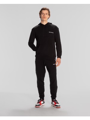 Kappa Authentic Theo Erkek Siyah Regular Fit Hoodie