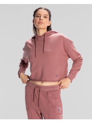 Kappa Authentic Jemima Kadın Gül Kurusu Oversize Fit Hoodie