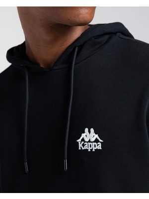 Kappa Authentic Hensol Erkek Siyah Regular Fit Hoodie