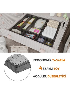 Meleni Baby 8 Parça Bebek Çekmece Düzenleyici,bebek Organizer,bebek Bakım Organizer Antrasit