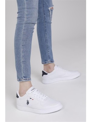 U.S. Polo Assn. Beyaz Thunder Erkek Sneaker Spor Ayakkabı P/U Malzeme Düz Tabanlı