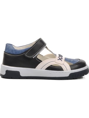 Ayakmod 24-416-P Lacivert-Kot-Beyaz Cırtlı Erkek Çocuk Günlük Ayakkabı