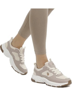 U.S. Polo Assn. Sorley Pudra Kadın Yüksek Taban Sneaker Spor Ayakkabı V5