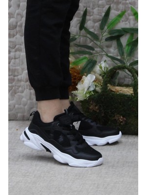 U.S. Polo Assn. Bob Siyah Kadın Sneaker Spor Ayakkabı V6