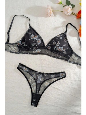 Bella Notte 2 Parça Papatya Baskılı Astarlı Iç Çamaşır Takımı