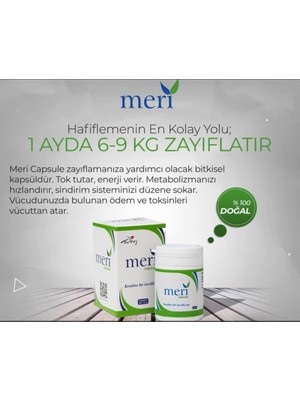 Meri Detox Kapsül Detoks Capsule (30'lu Kutu)( 1 Aylık Kullanım)