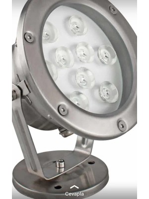 Dora Led  Paslanmaz Havuz Armatürleri (Epoksili) Natural Beyaz 4000-4500K 9W (Dış Çapı 14,5cm) Işık GÜÇÜ=90W-1260LM