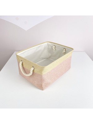 Bon Chic Baby Pembe Keten Organizer Sepet