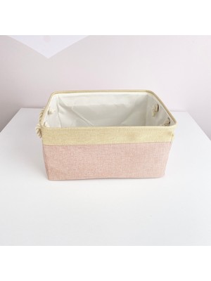 Bon Chic Baby Pembe Keten Organizer Sepet