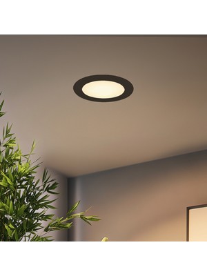 Maxled MX-1020B - 9W 6500K Soğuk Beyaz | Siyah Kasa Sıva Altı Yuvarlak LED Panel