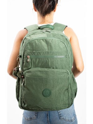 571 Collections Çanta Ultra Hafif Çok Cepli Su Geçirmez Sırt Çantası Unisex Haki Yeşil (Model: 571-1B)