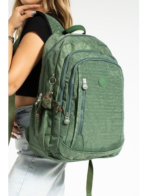 571 Collections Çanta Ultra Hafif Çok Cepli Su Geçirmez Sırt Çantası Unisex Haki Yeşili (Model: 571-1D)