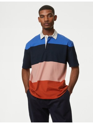 Marks & Spencer Saf Pamuklu Kısa Kollu Polo Yaka T-Shirt