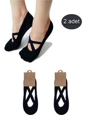 Aware Time Kadın 2'li Kaymaz Taban Yoga Fitness Plates Çorap Standart Beden