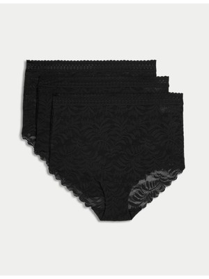 Marks & Spencer 3'lü Flexifit™ Dantel Full Brief Külot Seti