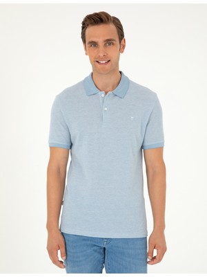 Pierre Cardin Erkek Mavi Slim Fit Tişört 50297406-VR036