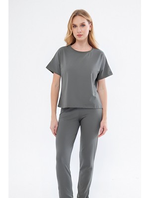 CMZ Collection Kadın Slim Fit Yüksek Bel Ince Günlük Yeni Sezon Eşofman Takımı