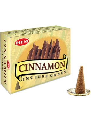 Hediye Kesesi Tarçın (Cinnamon) Konik Tütsü Mumu 10'lu