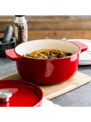 Kitchenaid Döküm Demir Tencere Kırmızı 26 cm - 5.2 L