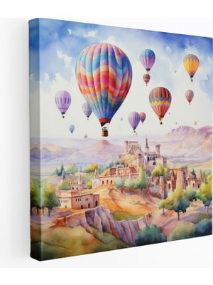 Anadolu Kanvas Tablo - Kaprisli Sıcak Hava Balonları - Anadolu, Anadolu, Kanvas Tablo, Kanvas Tablo, 30 x 30 cm