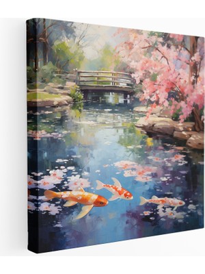Japon Bahçesi Kanvas Tablo, 30 x 30 cm