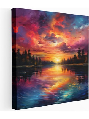Gün Batımı Yansımaları Kanvas Tablo, 30 x 30 cm