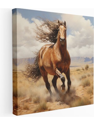 Vahşi Mustang Majesteleri Kanvas Tablo, 30 x 30 cm