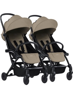 Bumprider Connect³ Ikiz Bebek Arabası / Black - Sand