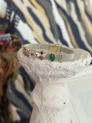 Mi Brillo Accessories Hasır Charmlı Mıknatıslı Bileklik Doğa Temalı ( Marka Muadili )