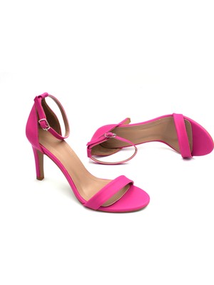 Prego (Pine Cone) Topuklu Tekbant Kadın Ayakkabı Fuşya