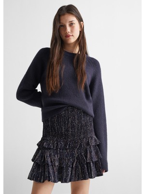 Mango Baskılı Fırfırlı Etek