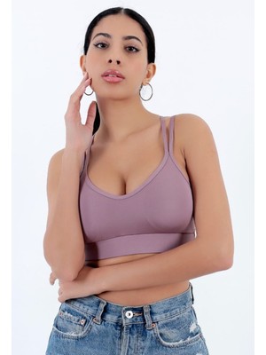 Intive Lingerie Aurafit V Yaka Arkası Çapraz Ip Askılı Tasarım Spor SÜTYENI/BÜSTIYER-9024