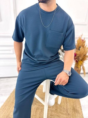 Elku Moda Tişört Terletmez Pamuklu Yumuşak Dokulu Oversize Tshirt Cepli Rahat Kesim Salaş Tişört