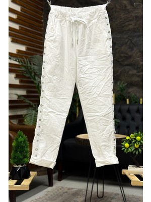 Sahnemoda Zımba Detaylı Italyan Pantolon