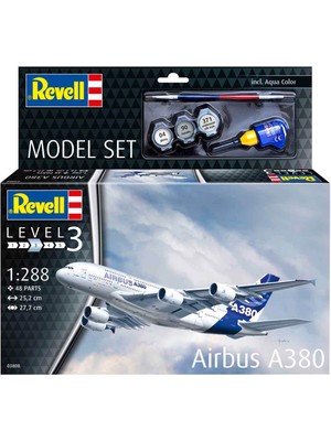 Revell Airbus A380 PVC Maket 1:288 Ölçek 48 Parça Çocuklar için Eğitici Set